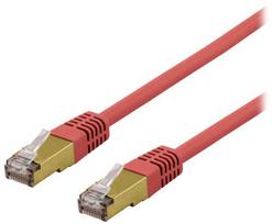 DELTACO S/FTP Cat6a tinklo kabelis, delta sertifikatas, LSZH, 3 m, raudonas