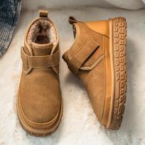 Vyriški žemi sniego batai yra madingi ir universalūs, su pliušiniu pašiltinimu, minkšti ir patogūs vyriški medvilniniai batai 39 ruda