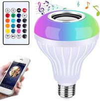 LED lemputė RGB su Bluetooth garsiakalbiu ir nuotoliniu valdymu
