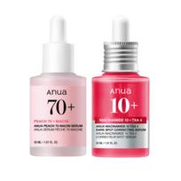 ANUA Brightening Booster Set | Peach Niacin Serum + TXA Dark Spot Correcting Serum white
