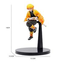 Anime Demon Slayer Kamado Tanjirou Zenitsu Figure Toys Kimetsu no Yaiba Nezuko Kamado Uzui Tengen PVC Figurine Model Dolls Gifts orange