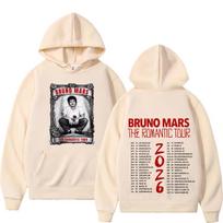 Bruno Mars The Romantic Tour 2026 Spausdintas Hoodie Vyras Moteris Vintage Megztinis Žieminis Laisvas Atsitiktinis Ilgas Hoodie L beige