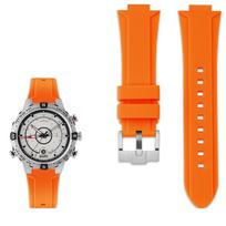 Klasikinė aukštos kokybės guminė laikrodžio apyrankė timex WATCH T2N720 T2N721 TW2T76300 serijoms, vandeniui atspari silikoninė sportinė apyrankė 24*16mm 24-16mm orange