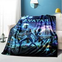 Avatar Pattern Blanket for Home Decoration, Bed, Sofa, Car Travel, Camping, Suitable for All Seasons, Birthday Christmas Gift 80cmx120cm blue