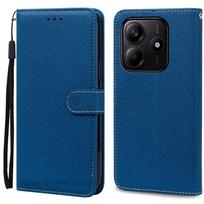 For Poco M7 Pro 5G Case Flip Leather Wallet Cover For Xiaomi Poco M7 Pro 5G Case Book Phone Cover Coque Fundas For Poco M7 Pro 5G tamsiai mėlyna spalva
