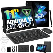 Android 15 Tablet, 11 Inch, 24GB RAM+128GB ROM, Keyboard And Mouse, WiFi 6, Widevine L1