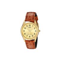 Casio Standard Series 30M Water Resistant Quartz Movement Leather Strap Watch Men watches Gold MTP-1093Q-9B Brown Strap beige