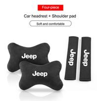 Jeep automobilio saugos diržo apsauginiai petukų paminkštinimai, kaklo atrama, galvos atrama kaklui, skirta Jeep Renegade Wrangler JL JK Gladiator G black