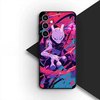 Phone Cover for Samsung Galaxy S25 S24 S23 FE Ultra Plus S7 Edge S25+ S23+ A56 5G Case Mewtwo P-Pokemons Mew two P-Pikachus Galaxy A56 5G pink