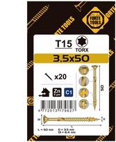 Forte Tools Forte_Tools Medsraigčiai 3,5 x 50 mm, ZN, TX15, 20 vnt.