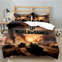 World Of Tanks Epic Battles 3PCS Bedding set,Ideal for 1pc Duvet Cover And 2pcs Pillowcases Perfect for Fan gift,Ideal for Bedroom, Dormitory 140cmx210cm