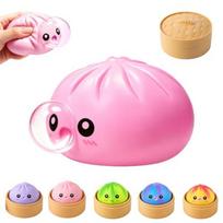 Upgrade Squishy 2.0 Dumplings  Box, New Dumplings 2.0 Squishys Blow Bubbles, Toy Dumpling Stress Balls Fidget Senso pink