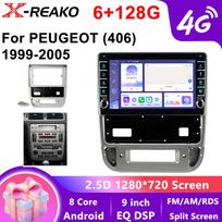 2din Android Car Radio For Peugeot 406 1999-2005 Multimedia Player Stereo Navigation GPS Carplay Auto Audio WIFI+4G 8Core Head Unit 8 core 6GB+128GB black