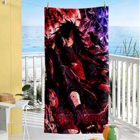 Naruto Character Personalized Text Beach Towel High Absorbency & Quick-Dry Suitable for Sports Travel Swimming Yoga Bathroom Beach And Pool 80cmx160cm(31x63inch) black