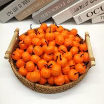 12/24/48 vnt. Mini dirbtinės moliūgai Laimingi „Pasidaryk pats“ Helovino netikri simuliaciniai daržovių dekorai namams Helovino rekvizitai Amatai orange