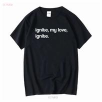Aaron Warner Ignite My Love T Shirt Size M 3xl Vintage Washed Designer Clothes Homme Stylish Stretched Versatile Graphic Casual 4XL black