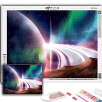 Cross Stitch Kit DIY Diamond Embroidery Artistic Moon and Starry Sky Diamond Painting Home Decor Full Round 40X50CM