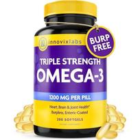 Innovix Labs Omega 3 Triple 1200mg EPA DHA DPA Softgels 200 Tablets 1 pcs