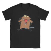 Vintažiniai Piktieji Bebrai Marškinėliai Vyrams Apvalia Kaklo Išpjova 100% Medvilnės Marškinėliai Trumpomis Rankovėmis T-Shirt Dovana Viršutiniai Drabužiai XL brown