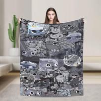 Dandys World Akmenukų žaidimas Minkštos antklodės Dekoratyviniai pliušiniai lovatiesės Pliušiniai mesti pledai Lovos uždangalas Pliušinis lovos uždangalas Sofa lovos uždangalas 40x50in gray