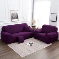 New Solid Color Milk Silk Sofa Cover Elastic All-Season Universal All-Pack Dustproof Sofa Cover Source Manufacturers 1 seat cover blue