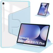 For Samsung Tab S10 FE Plus Case with Pen Holder 360 Rotating Acrylic Stand Cover For Galaxy tab s10 fe plus Case sm-x620 13.1 S10FE Plus 13.1 inch dangaus mėlyna spalva