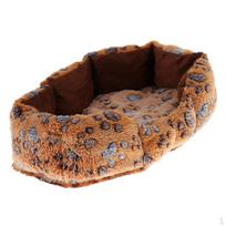 Pet Dog Puppy Cat Fleece Warm House Cushion Nest Mattenauflage Kennel Blanket ( Foorprint Decor )