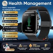 2026 Naujas tikslus matavimas Sveikatos išmanusis laikrodis EKG+PPG Šlapimo rūgštis Kraujospūdis Kraujo lipidai BT skambutis Išmanieji laikrodžiai Vyrams Moterims Skin electric test