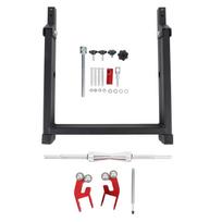 Motorcycle Wheel Balancer Truing Stand Foldable Portable Adjustable Centering Cones Rim Tire Balancer for Sport Dirt Bike gray