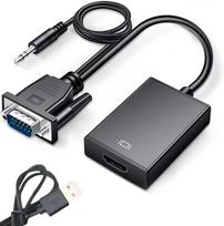 Adapteris VGA-HDMI su 3.5 mm ir USB jungtimis, 25 cm