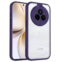 Transparent Silicone Case For Realme 15 Pro 14 13 12 11 Pro Plus Lite 14T 12X Extreme PC Back TPU Bumper Shockproof Phone Cover Realme 11X violetinė