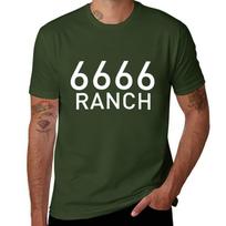 6666 Ranch Keturi Šešetai Ranch Marškinėlių ruošiniai estetiški drabužiai vyriški čempiono marškinėliai 3XL black