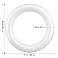 3Pcs Premium White Foam Ring Circular DIY Craft Ring for Wreath Making Party Decorations Wedding Valentine Handicrafts white