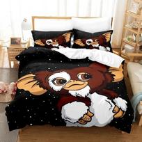 Gremlins Viengulis Dvigulis Pilnas Karalienės Karališko Dydžio Patalynės Komplektas Suaugusių Vaikų Miegamojo Antklodės Užvalkalas Komplektas 70x133cm 3pcs black
