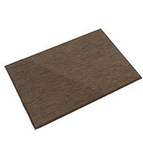 Antislip Indoor Door Mat with Rubber Backing Faux Linen Woven Texture Entrance Washable Absorbent Low-Profile Doormat kava