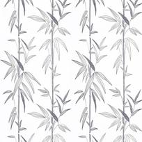 Artistic Bamboo Leave Peel And Stick Wallpaper Grey/White Contact Paper Self Adhesive Wallpaper For Home Bedroom Wall Decoration 2mx44cm gray