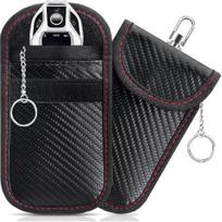 LivTee Faraday Key Fob Protector, RFID Blocking Faraday Bag for Car Keys (3.15'' × 5.12''), Anti-Theft Signal Blocking Pouch for Key Fob Security (2 gray