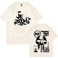 Reperio Mf Doom Grafiniai Marškinėliai Madvillainy Metalo Muzikos Albumo Marškinėlis Vyrams Moterims Punk Vintage Per dydžio Medvilninis T-shirt Streetwear XXXL black