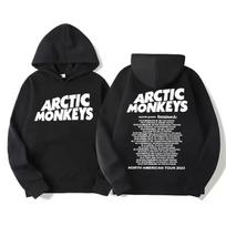 Retro Rock Arctic Monkeys Music Album Graphic Hoodies Men Vintage Oversized Y2k Hip Hop Hoodie Punk Sweatshirt Tour Double Sided 3XL black
