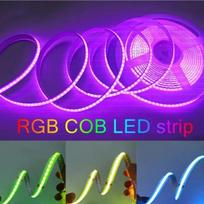 8MM/10MM RA95 Lanksti COB LED juosta Didelio tankio RGB LED juosta DC12V/24V Svetainės dekoravimo apšvietimui 576LED/M 24V 0.5M