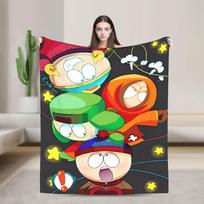South Park flanelinis pledas Žieminis Minkštas užklotas Berniukui Mergaitei Namų dekoras Gatvės stilius Patalynė Sofos lovos užvalkalas 75x90cm