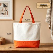 Customized Cross-Stitch Canvas Tote Bag for Advertising and Promotions - Large Capacity Handbag
