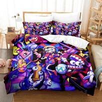 The Amazing Digital Circus Bedding Set Exquisite Bed Supplies Set Duvet Cover Bed Comforter Set Bedding Set Birthday Gifts EU Single 135*200cm/53x79in 3pcs blue
