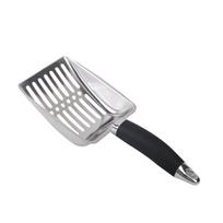 Stainless Steel Cat Litter Shovel with Deodorizing Cleaning Function 26x10.6cm 155g gray