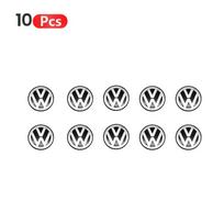 VW 14mm aliuminio automobilio nuotolinio rakto lipdukas emblema, skirta VW Golf Polo Tiguan Touran Jetta Passat CC T5 GTI Scirocco Magotan T-Cross T-ROC