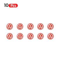 VW 14mm aliuminio automobilio nuotolinio rakto lipdukas emblema, skirta VW Golf Polo Tiguan Touran Jetta Passat CC T5 GTI Scirocco Magotan T-Cross T-ROC