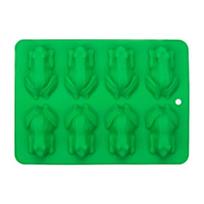 Frogs Dessert Casting Tray with 8 Detailed Cavities for Fondant Chocolate Soap Dessert and Baking Projects for Family Tables, Gift, and Crafts 1 green