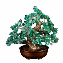 Yellow Crystal Money Tree, Lavender Resin Bonsai, Desktop Home Decor, žalia