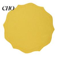 Elegant Dining Mat Linen Placemats with Embroidery Overlocking Durable Breathable Table Anti-Slip Protector for Hotel Restaurant Kitchen French Style B geltona