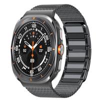 Magnetinis nerūdijančio plieno metalinis dirželis, skirtas Samsung Galaxy Watch 9 Ultra 2 47mm, Pakeičiama riešo apyrankė, skirta Watch 9 8 40mm 44mm, Watch 8 Classic 46mm Watch 8Classic 46mm pilka
